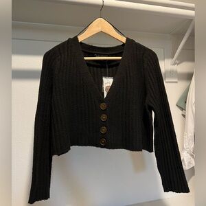 Cropped Knit Cardigan